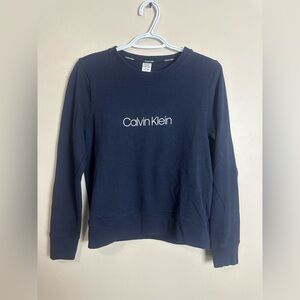 Calvin Klein Size S Women's Dark Blue Crew Neck Sweater